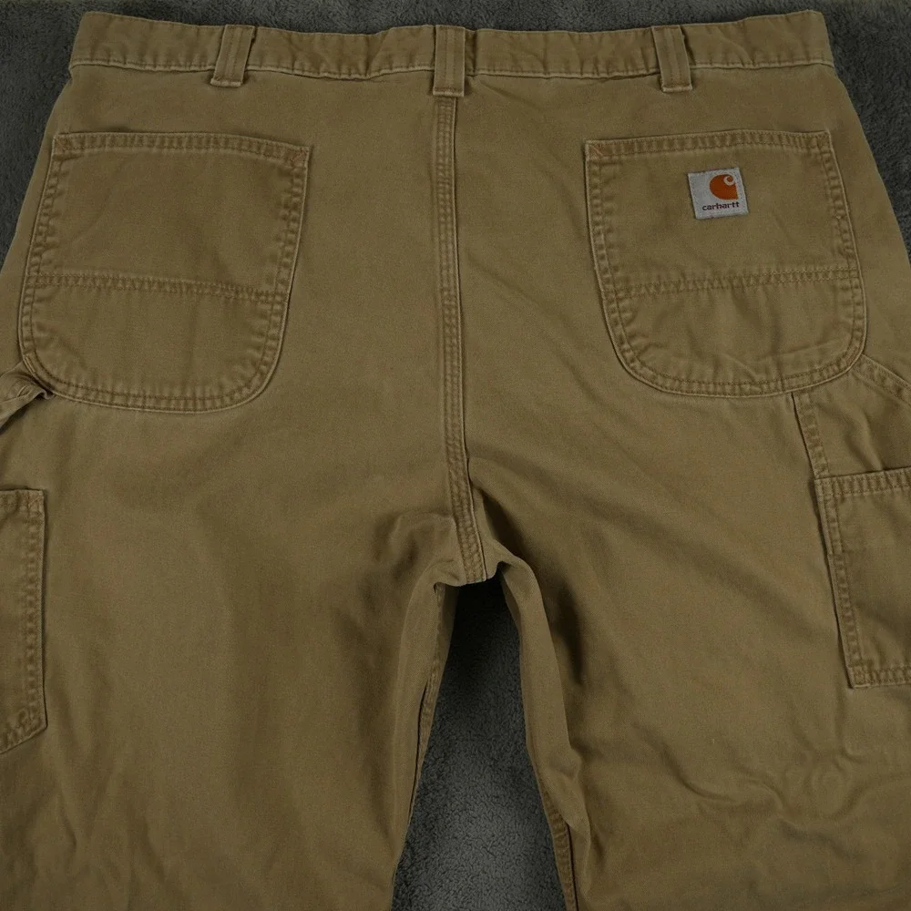 Carhartt Carpenter Pants Mens 40x31 Beige Relaxed Fit‎ Canvas Utility Workwear